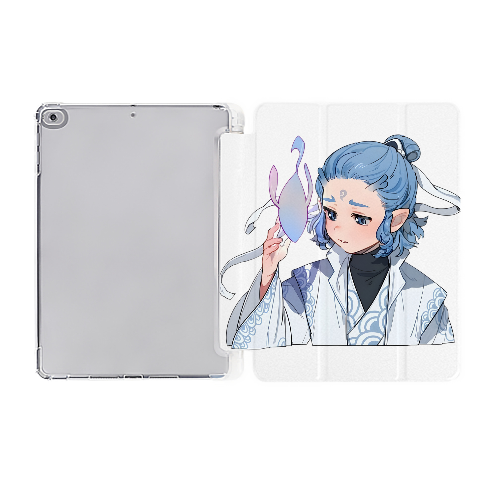 Ne Zha 2 ナタ 魔童の大暴れ IPad ケース ペン収納付き 三つ折りスタンド PUレザー×シリコン 対応機種9.5/10.5/10.9インチ
